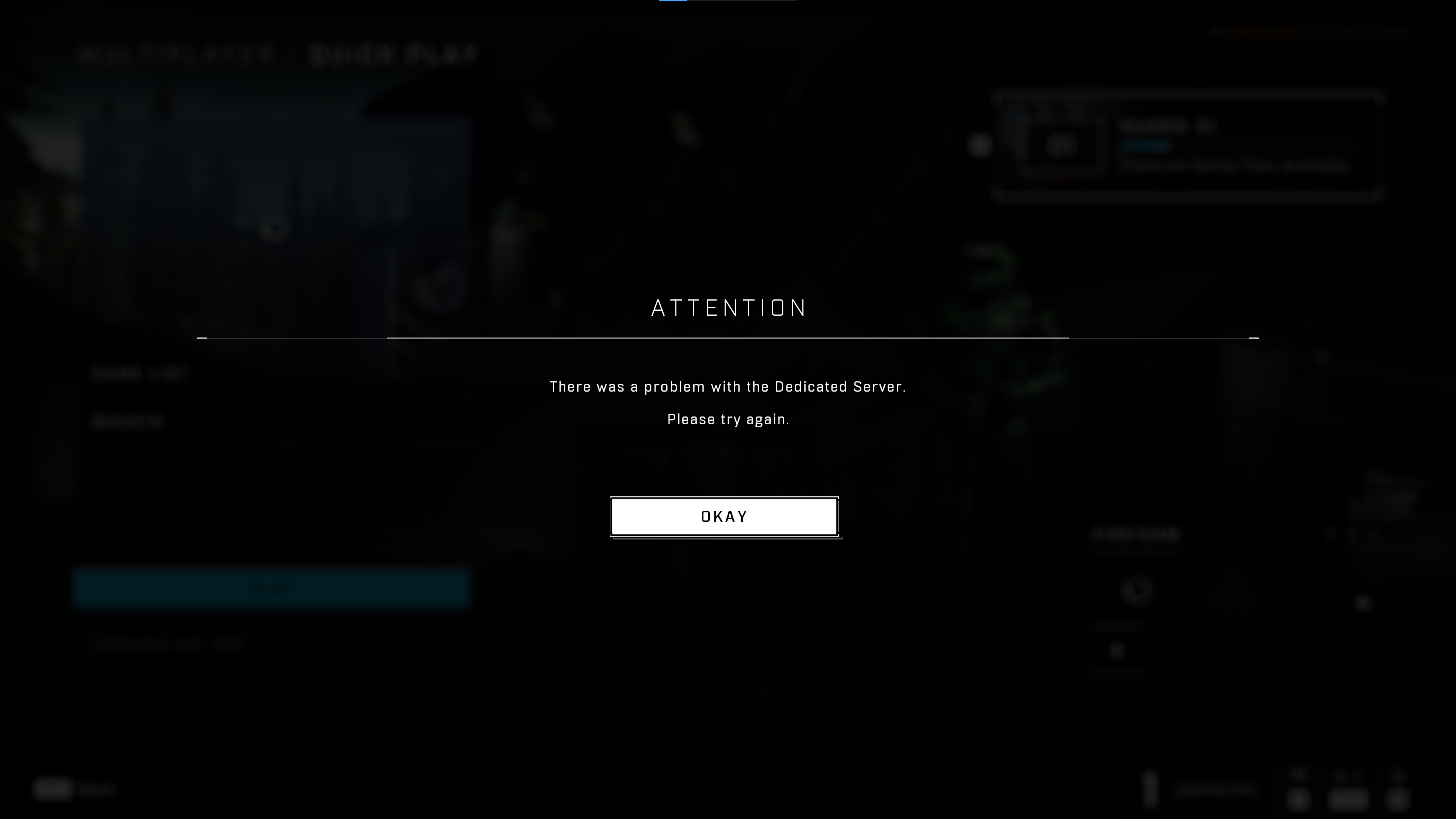 Halo Infinite Dedicated Server Error